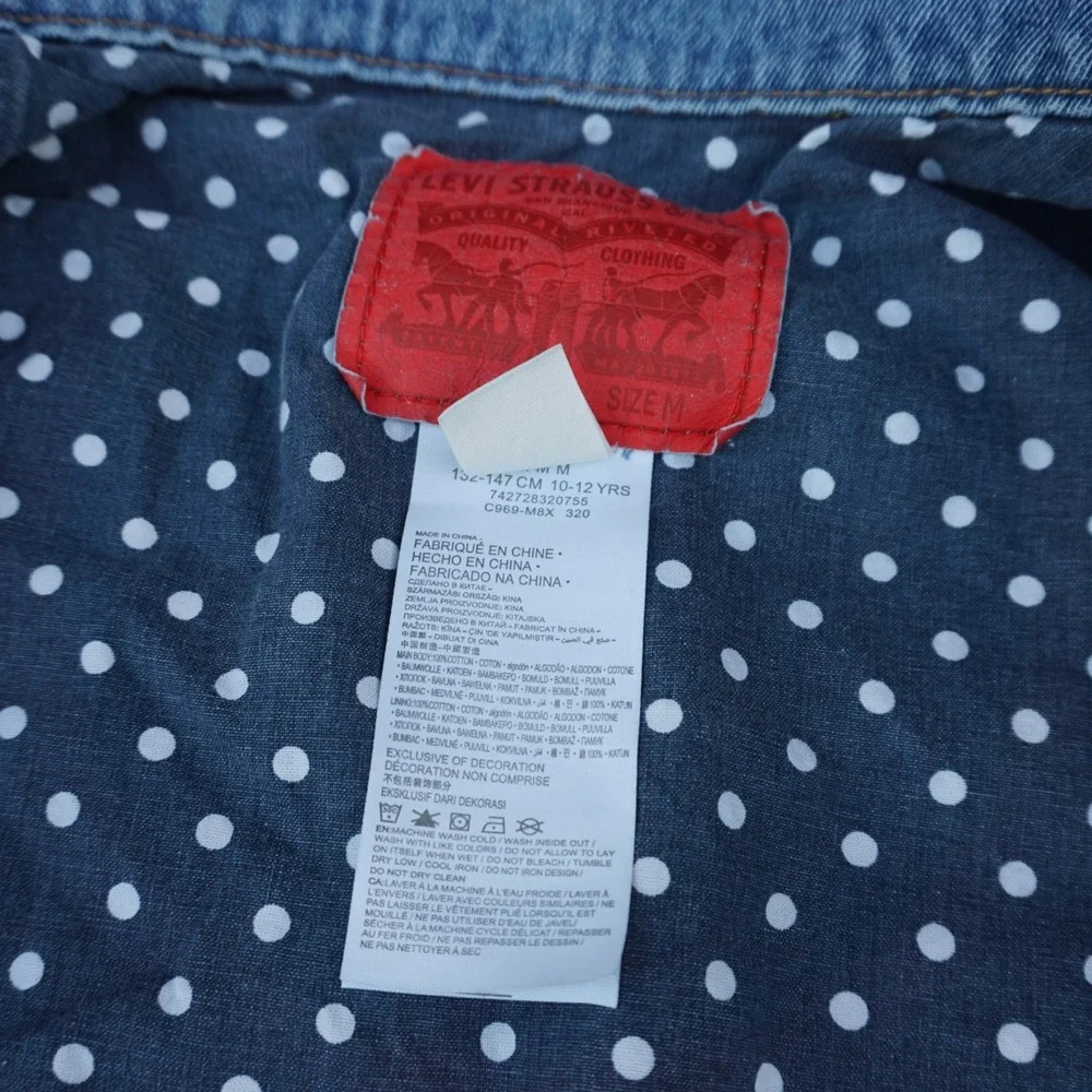 Levi's Classic Kids‎ Denim Jean Trucker Jacket Youth Medium 10-12 Yrs